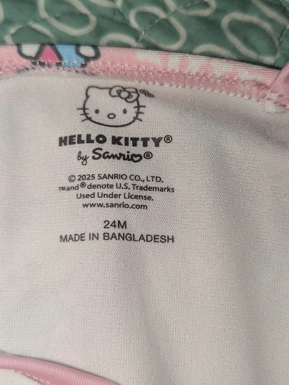 Hello Kitty Toddler Girls 24M Pink Swimsuit Ruffle One Piece Sanrio Swimwear